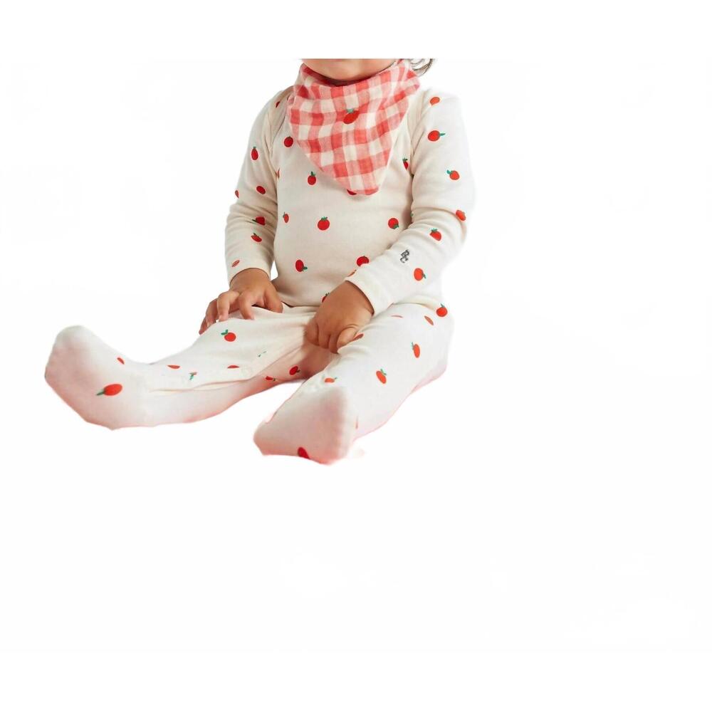 NEW BOBO CHOSES tomato and gingham three piece sleep set in red gingham
